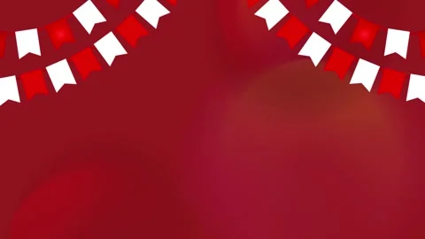 4K animated motion background with Indonesia independence day theme Video stock 313650315
