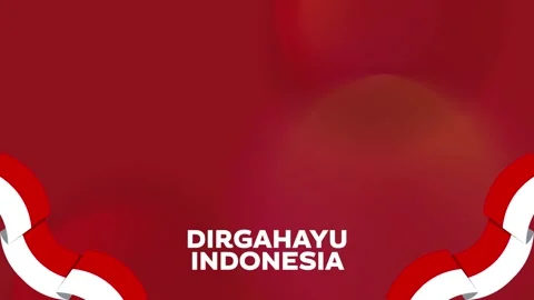 4K animated motion background with Indonesia independence day theme Video stock 313650332