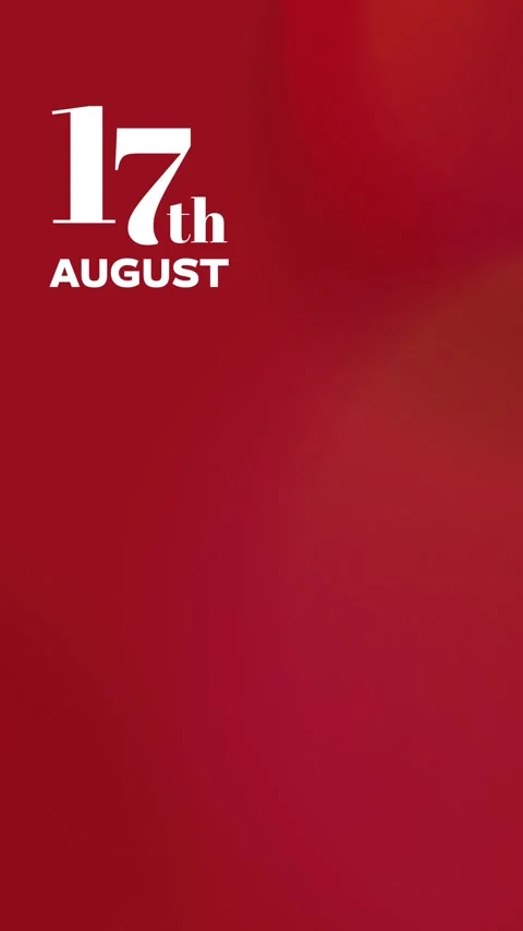 4K animated motion background with Indonesia independence day theme Video stock 313650337
