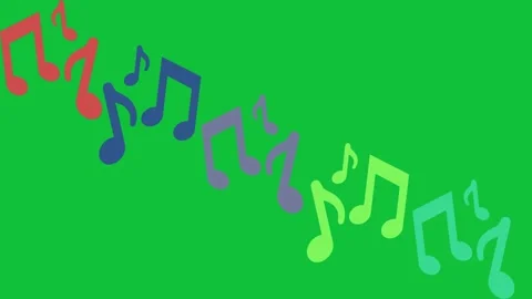 4k animated Music patterns isolated in green screen Stock Footage 274434465