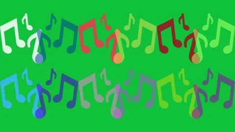 4k animated Music patterns isolated in green screen Stock Footage 274434468