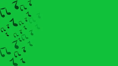 4k animated Music patterns isolated in green screen Stock Footage 274434471