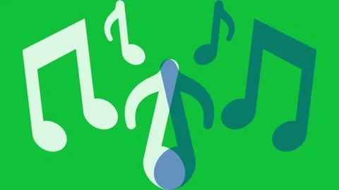 4k animated Music patterns isolated in green screen Stock Footage 274434473