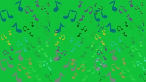 4k animated Music patterns isolated in green screen Stock Footage 274434476
