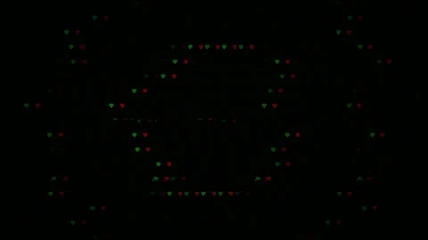4K animated neon hearts loop background for video content creators Stock Footage 332984495