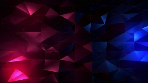 4k animated polygons with red and blue lights for background presentation Vídeos de archivo 221653695