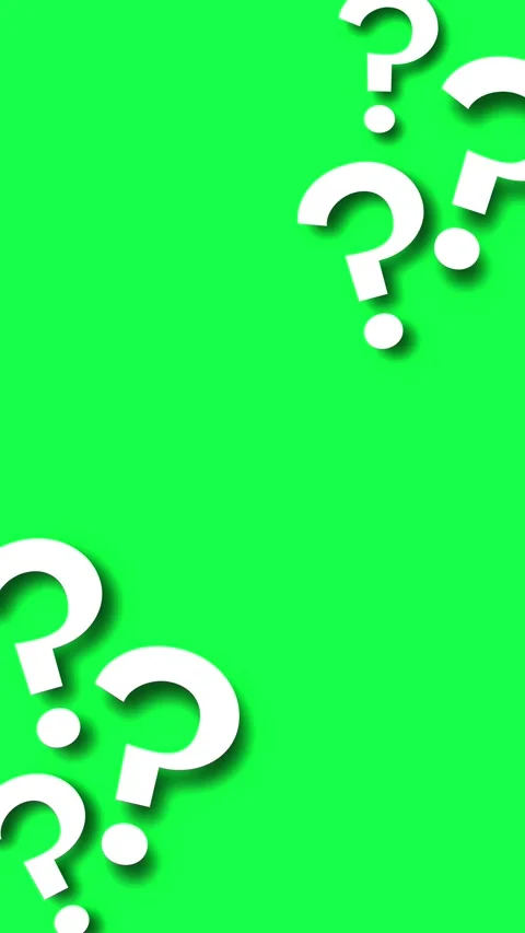 4K animated question mark popping up on a green screen background. Video stock 311442730