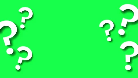 4K animated question mark popping up on a green screen Video stock 311442731