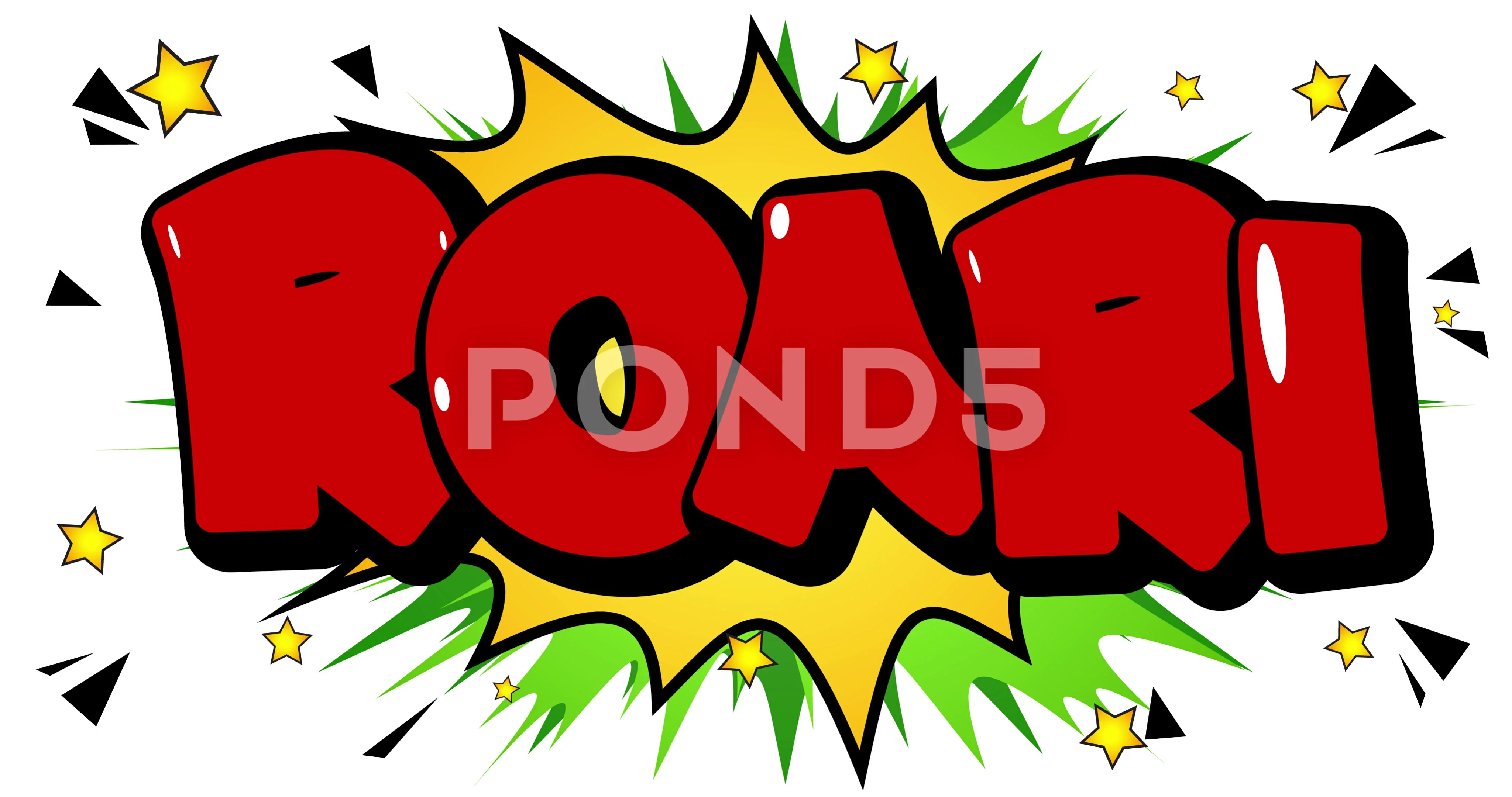 Cartoon Comic Book Roar Sound Stock Illustration 102247129