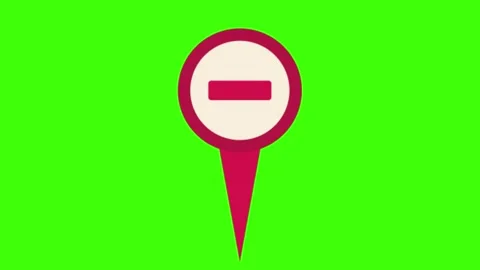 4K animated round-shaped red stop icon p... | Stock Video | Pond5