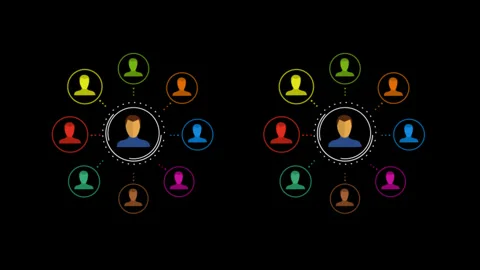 4k animated social tree concept with alpha channel Stock Footage 288871970