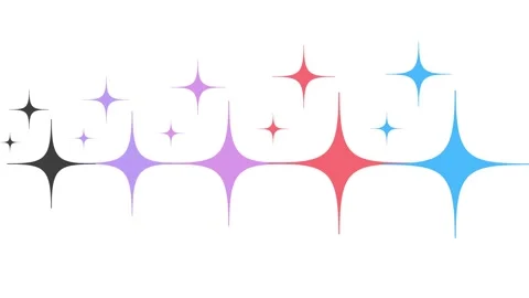 4k animated star patterns isolated in white background Stock Footage 274335401