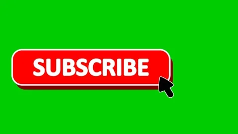 4k animated subscribe text icon with notification bell with green screen Stock Footage 163824389