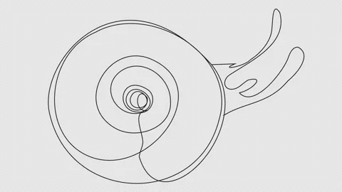 4k animation of an abstract eye in one line Stock Footage 157586422