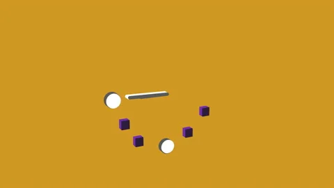 4K animation of abstract geometric clock spinning over yellow background. 库存影片 132372335