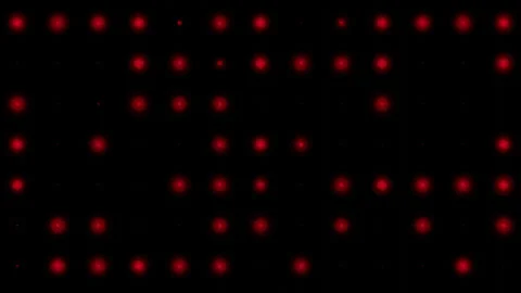 4k animation - Abstract Grid of Pulsating Red Starbursts on a Black Background. Stock Footage 315213558