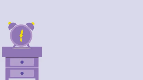 4k animation of alarm clock on table Stock Footage 291681880