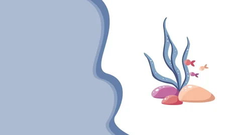 4k animation of algae on white blackground. Video stock 208833846