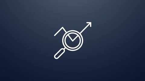 4k animation of Analyzing data report icon. Stock Footage 120075026