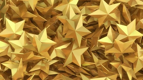 4k animation background with 3d golden stars falling, perfect for intros, events 스톡 동영상 210604312