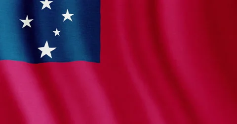 4k animation background with the flag of Samoa. Stock Footage 238427198