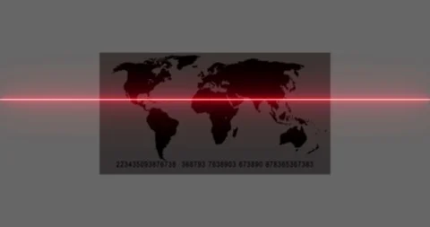 4K Animation of Bar Code - World Map Video stock 107997730