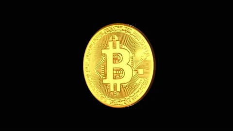 4K Animation Bitcoin turntable Stock Footage 95666038