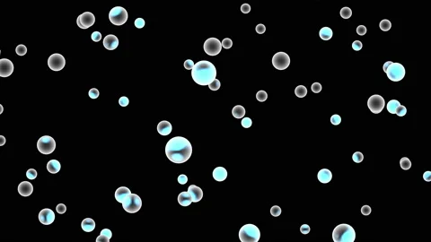 4k animation of blue bubbles rising up Stock Footage 88057138
