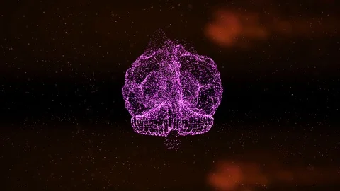 4k animation of brain in fire, glowing and burning under pressure of thoughts Stock Footage 121812874