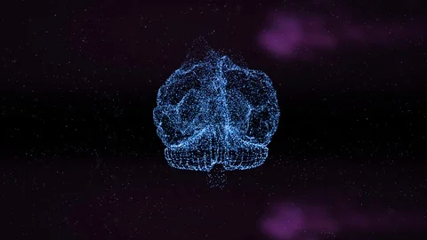 4k animation of brain in fire, glowing and burning under pressure of colorful Stock Footage 121816633