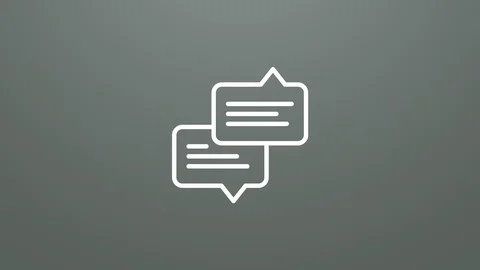 4k animation of chat bubble speech icon. Stock Footage 120093748