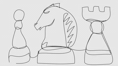 4k animation with chess Stock Footage 157075428