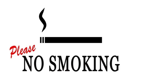 4K ANIMATION CIGARETTE PLEASE NO SMOKING WRITE ON Stock Footage 85293237