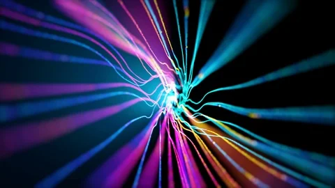 4K Animation of colored lines. Seamless loop motion Stock Footage 119342439