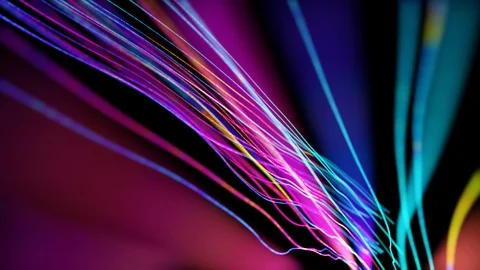 4K Animation of colored lines. Seamless loop motion Video stock 119342601