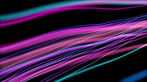 4K Animation of colored lines. Seamless loop motion Video stock 119342652