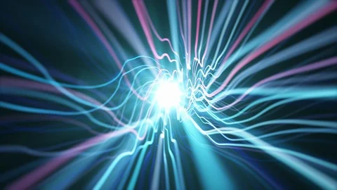 4K Animation of colored lines. Seamless loop Video stock 119342744