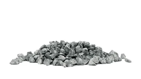 4K Animation of Concrete Sphere made from concrete pieces on white background Video stock 100762249