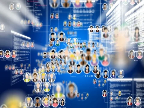 4K Animation Connection people flight Abstract background 002 Stock Footage 83966262