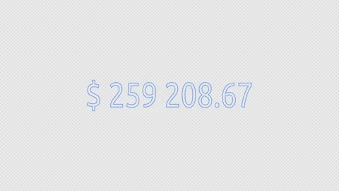 4K animation of currency counter from 0 to 500000 dollars Video stock 330120014
