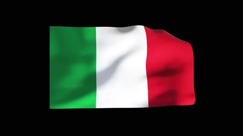 4k animation develops in wind over italy Matte finish technique. Stock Footage 197644109