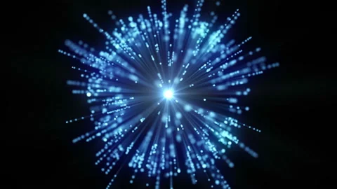 4K Animation of explosion. Shockwave burst. Explode glowing particles. 스톡 동영상 112112534