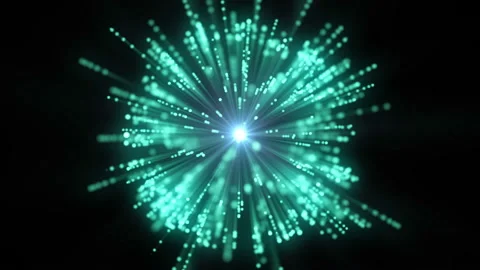 4K Animation of explosion. Shockwave burst. Explode glowing particles. Stock Footage 112112587