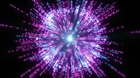 4K Animation of explosion. Shockwave burst. Explode glowing particles 스톡 동영상 112112723