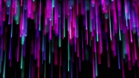 4K Animation of falling bright particles. Particle rain. Stock Footage 112112298