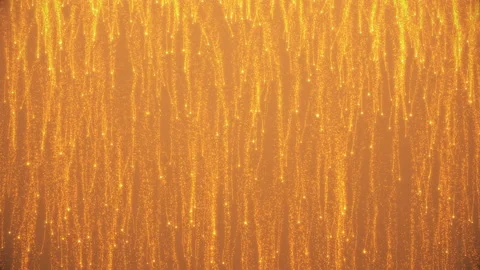 4K Animation of falling bright particles. Particle rain. Flying lights Stock Footage 124318634