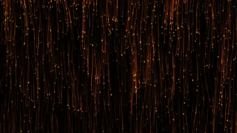 4K Animation of falling bright particles. Particle rain. Flying lights. Stock Footage 124328249