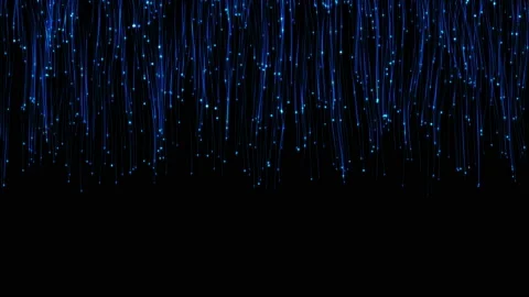 4K Animation of falling bright particles. Particle rain. Flying lights. Stock Footage 124328733