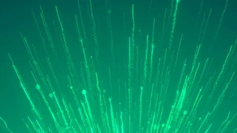 4K Animation of falling bright particles. Particle rain. Flying lights. Stock Footage 124330147