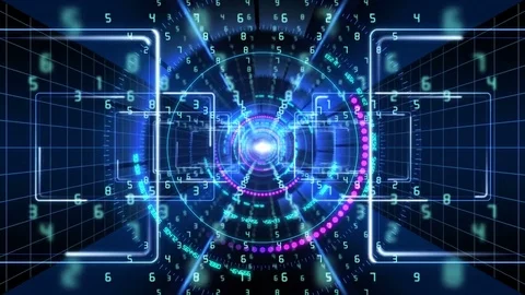 4K Animation futuristic technological abstract motion background. Stock-Footage 71703192